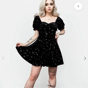 Disturbia Black Starry Mini Dress